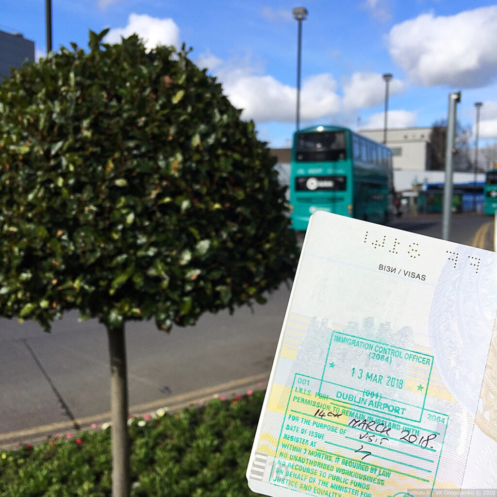 Dublin Airport 2018 with Ukrainian passport